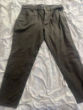 Men's Olive Green Chino Pants - Straight Fit